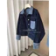 Áo khoác denim ngắn ve áo màu tương phản màu sắc đặc biệt dành cho nữ 2025 áo giản dị đa năng mùa hè