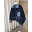 Áo khoác denim ngắn ve áo màu tương phản màu sắc đặc biệt dành cho nữ 2025 áo giản dị đa năng mùa hè