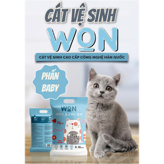 [COMBO 3-6 TÚI] Cát Mèo WON Cát Vệ Sinh Cho Mèo Siêu Vón Nhanh – Túi 8.8Lbs (~4kg)
