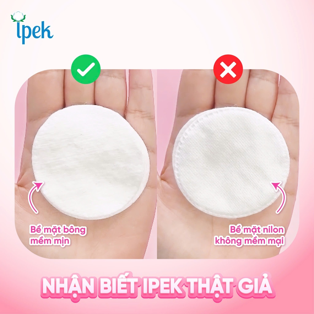 Ảnh Combo 5 bông tẩy trang Ipek Thổ Nhĩ Kỳ 100% nature 150 miếng (5x150) 4