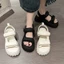 Dép Quai Hậu Đế Độn Răng Cưa Quai Dán Ulzzang