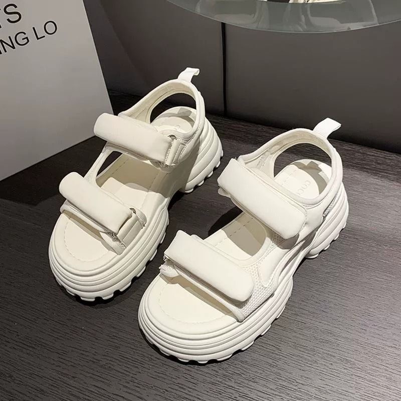(Sẵn sz 35) Dép Quai Hậu Đế Độn Răng Cưa Quai Dán Ulzzang