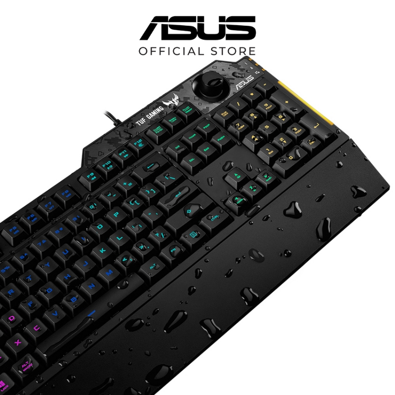Ảnh Bàn phím cơ quang gaming TUF GAMING K1 90MP01X0-BKUA00 Aura Sync Đệm tay tháo rời Chống nước 300 ml 3