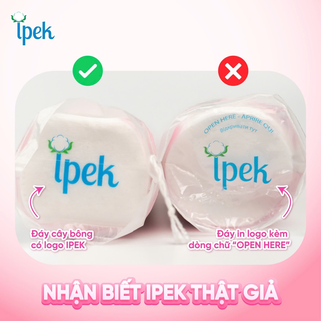 Ảnh Combo 4 cây bông tẩy trang IPEK chính hãng Thổ Nhĩ Kỳ 100% cotton tự nhiên (4*150) 4