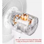 quạt cây Qcooker 7 cánh kèm điều khiển từ xa, xoay 120 độ, cực kỳ mát, không phát ra tiếng ồn, đánh bay cái nóng