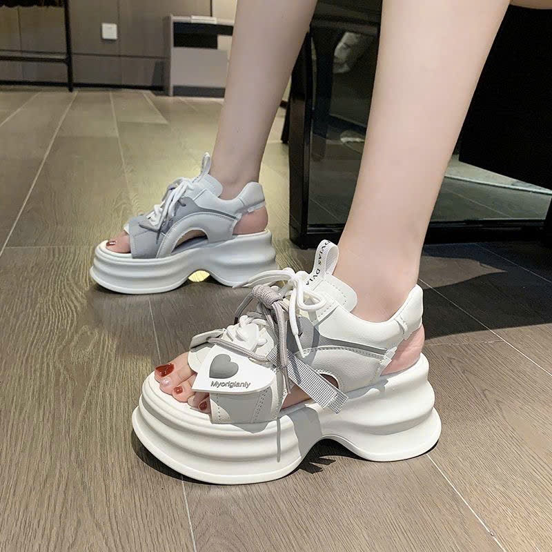 (Sẵn Hồng 36,37) Giày Sandal Đế Độn Chất Da Pu Phù Hợp Mọi Thời Trang 2025