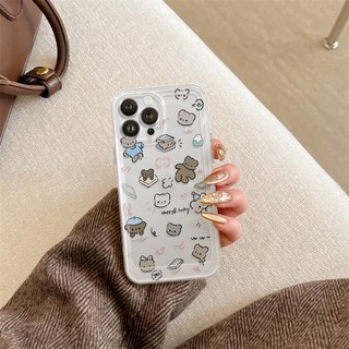 Ốp Lưng iPhone Gấu Xám Viền Thẳng Chống Sốc, Trong Suốt Bảo Vệ Camera iP 7/8/X/XS/11/12/13/14/15/16/17/Plus/Pro/Max/Air