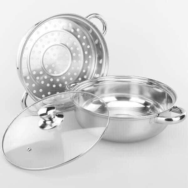 NỒI HẤP INOX 2 TẦNG, 3 TẦNG SIZE 28CM SIÊU TIỆN LỢI