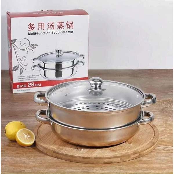 NỒI HẤP INOX 2 TẦNG, 3 TẦNG SIZE 28CM SIÊU TIỆN LỢI