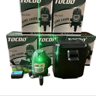 [Được kiểm tra ]Máy cân bằng lazer tocdo  5 tia xanh siêu sáng dùng ngoài trời từ nhà Tocdo( bộ 2 pin lớn 1 sạc)