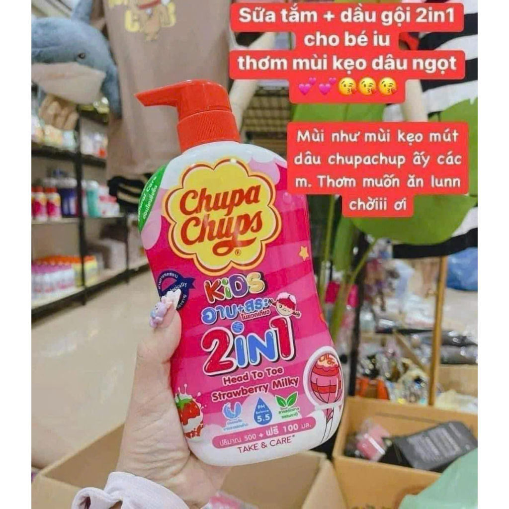 SỮA TẮM GỘI CHUPPA CHUPS HƯƠNG KẸO NGỌT SIÊU THƠM CHO BÉ