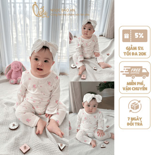 HONEY (6-24M) Bộ quần áo cài vai chất cotton co giãn tốt, thấm hút mồ hôi, thoáng mát dễ mặc dành cho bé từ 7kg4 - 14kg