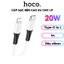 Cáp Sạc Nhanh 20W Dây Silicon Hoco Chống Gẫy Gập Dùng Cho IP 7-X-XR-XSM-11-12-13-14-Pro-Plus-Promax