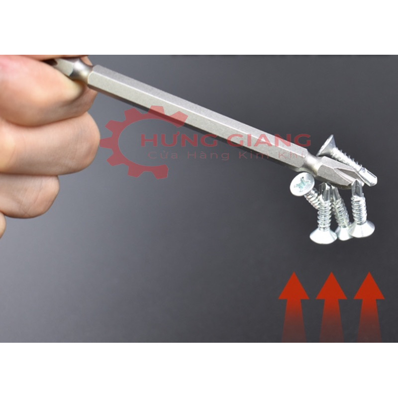 10 Mũi Bắn Vít, Đầu Bắn Vít Nikko 2 Đầu Từ Tính Cao, Cứng Cáp Dùng Cho Máy Khoan Cá