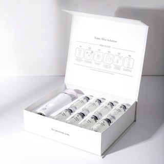 Set 8 Lọ+ Máy Xịt Dưỡng Trắng Da Cao Cấp SkinFit Nano Mist Solution Dưỡng Trắng, Ngừa Mụn, Tàn Nhang