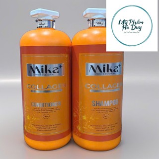 BỘ GỘI XÃ PHỤC HỒI TÓC MIKA COLAGEN MÀU CAM 2000ML