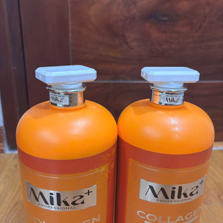 BỘ GỘI XÃ PHỤC HỒI TÓC MIKA COLAGEN MÀU CAM 2000ML