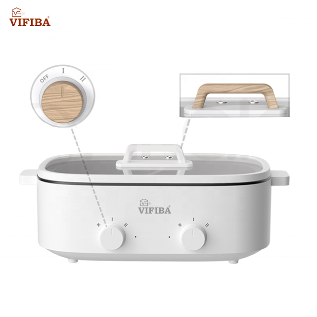 Ảnh Nồi Song lẩu VIFIBA 5.5L - Chống Dính Teflon, Công Suất 1600W, Điều Chỉnh Nhiệt Độ Riêng, An Toàn 3