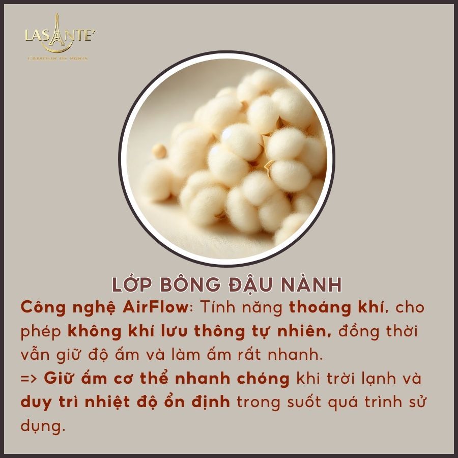 Ảnh Chăn Lông Cừu Chính Hãng Lasante 2m1x2m4 4,3 Kg Sang Trọng Ấm Nhanh Cho Mùa Đông Đại Hàn 3