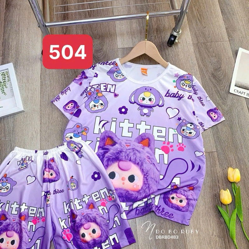 Đồ bộ thun lạnh in hình 3D