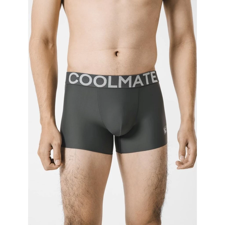 Quần lót nam Coolmate Trunk Excool Clean Cut II màu xám, ảnh mặc thực tế trong gallery Shopee
