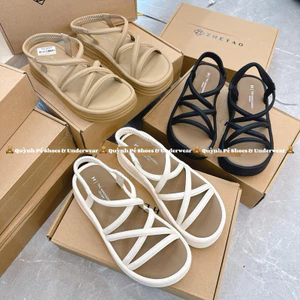 SANDAL DÂY CHÉO ĐẾ BÁNH MÌ 3CM QC FULLBOX [Hàng có sẵn]