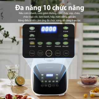 Nồi Cơm Điện Tử Samono 1Lít SW-RCED10, Nấu Cơm Tách Đường, 10 chế độ, hẹn giờ 24H, điều khiển giọng nói - BH 1 năm