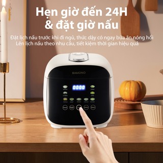 Nồi Cơm Điện Tử Samono 1Lít SW-RCED10, Nấu Cơm Tách Đường, 10 chế độ, hẹn giờ 24H, điều khiển giọng nói - BH 1 năm