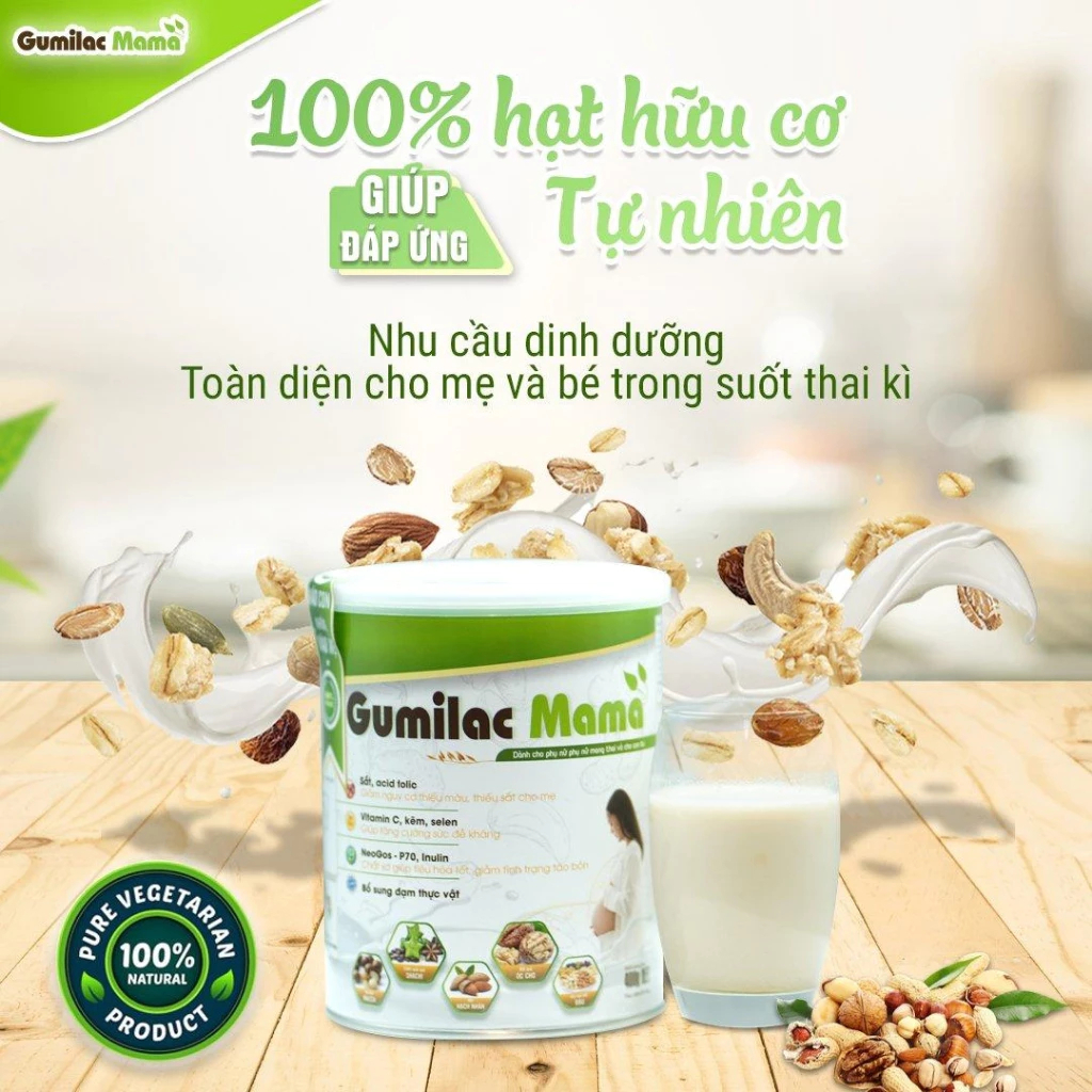 Ảnh Sữa Hạt Gumilac Mama Bổ Sung 28 Loại Vitamin Khoáng Chất, Giúp Mẹ Bầu Khỏe Đề Kháng Tốt Chính Hãng 1