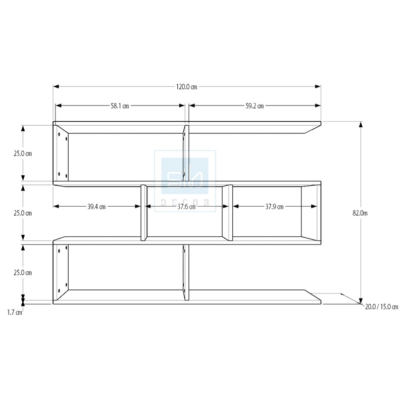 Đánh Giá Kệ Sách Gỗ Treo Tường 4 Tầng 120cm SIB Decor KT06-120
