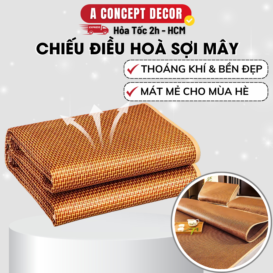 Đánh Giá Chiếu Điều Hoà Sợi Mây Cao Cấp: Mát Lạnh, Thoáng Khí Cho Giấc Ngủ Hè Ngon