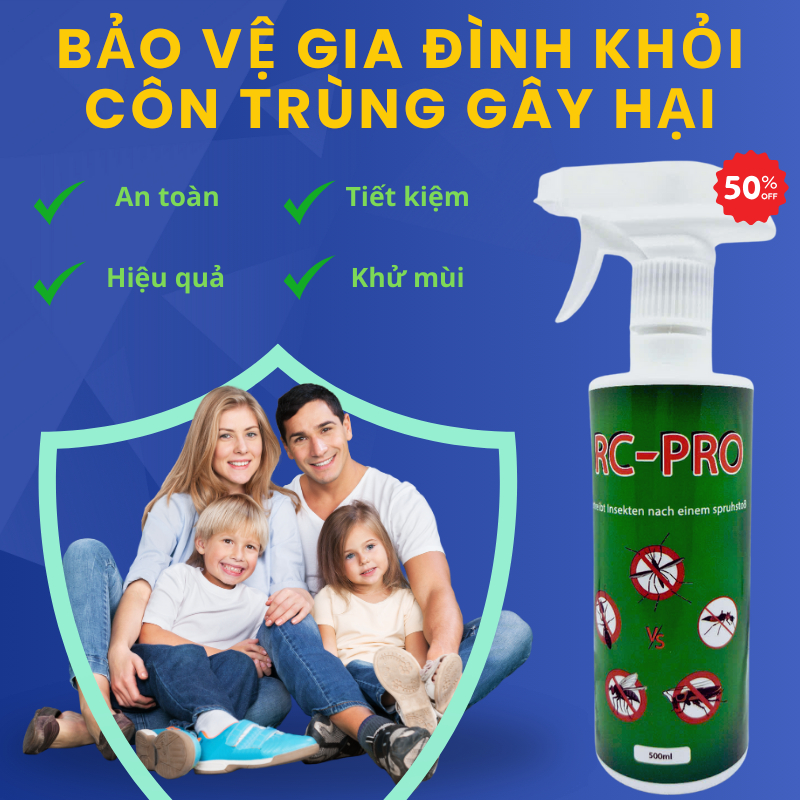 Chai Thuốc Xịt Diệt Mối Mọt RC PRO 500ml – Đuổi Mối, Gián, Kiến, Muỗi ...