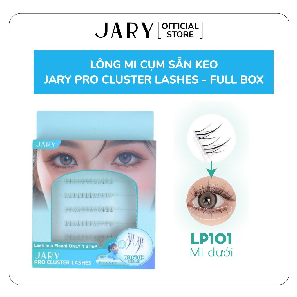 Lông Mi Giả Jary Pro Cluster Lashes Có Sẵn Keo