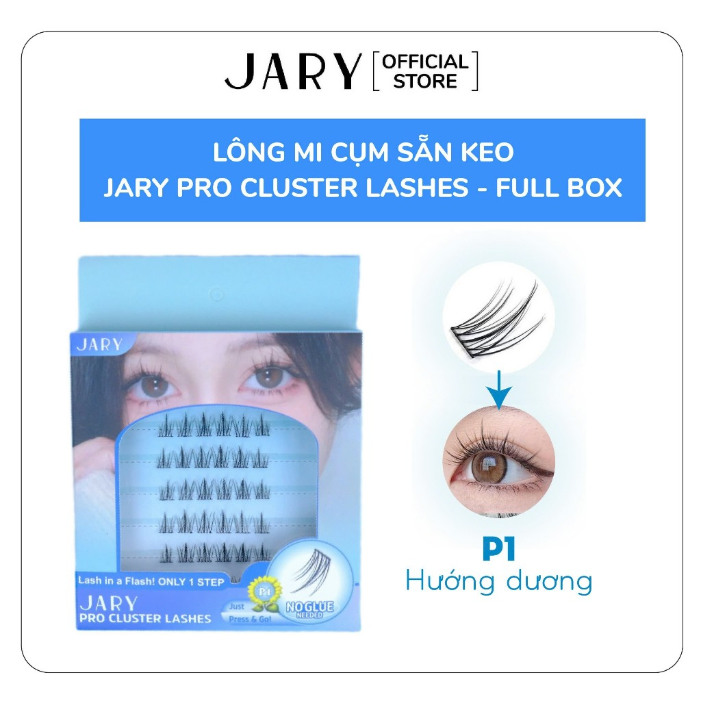 Lông Mi Giả Jary Pro Cluster Lashes Có Sẵn Keo