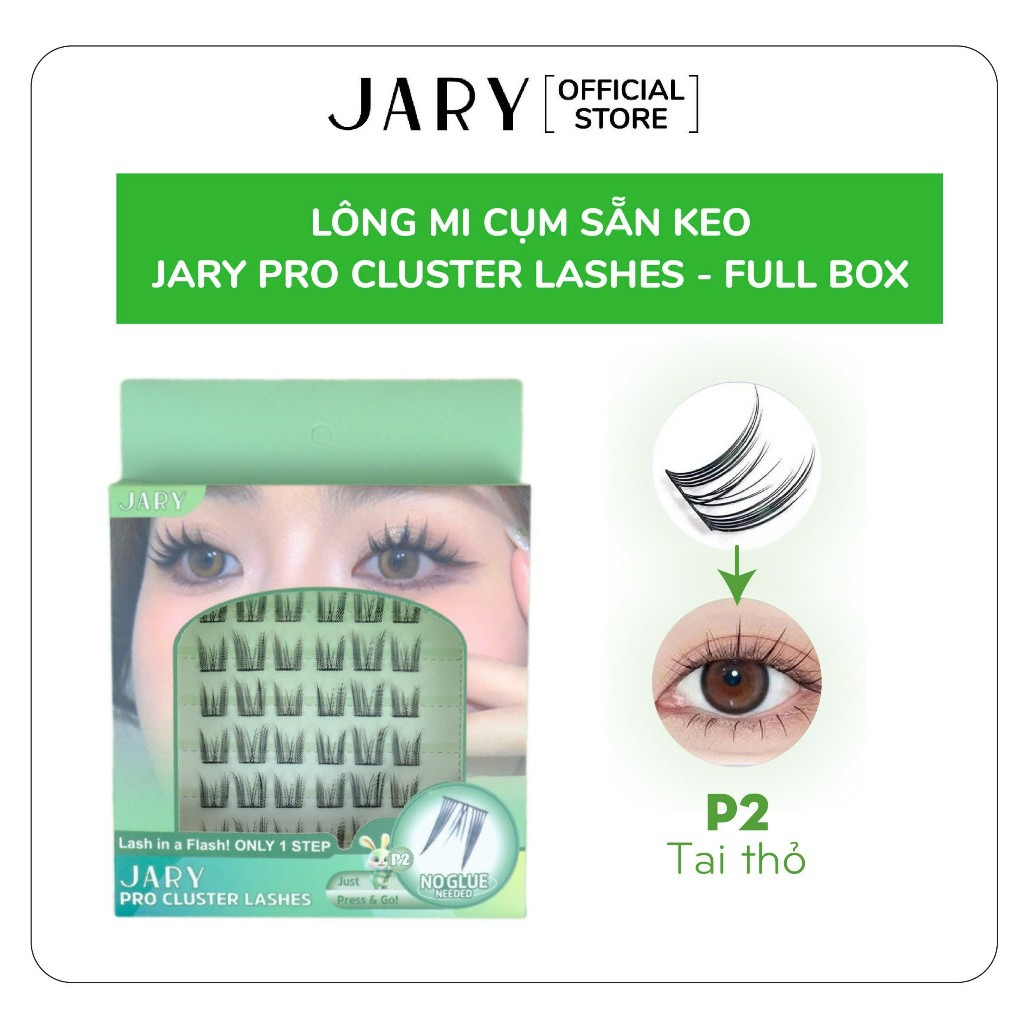 Lông Mi Giả Jary Pro Cluster Lashes Có Sẵn Keo
