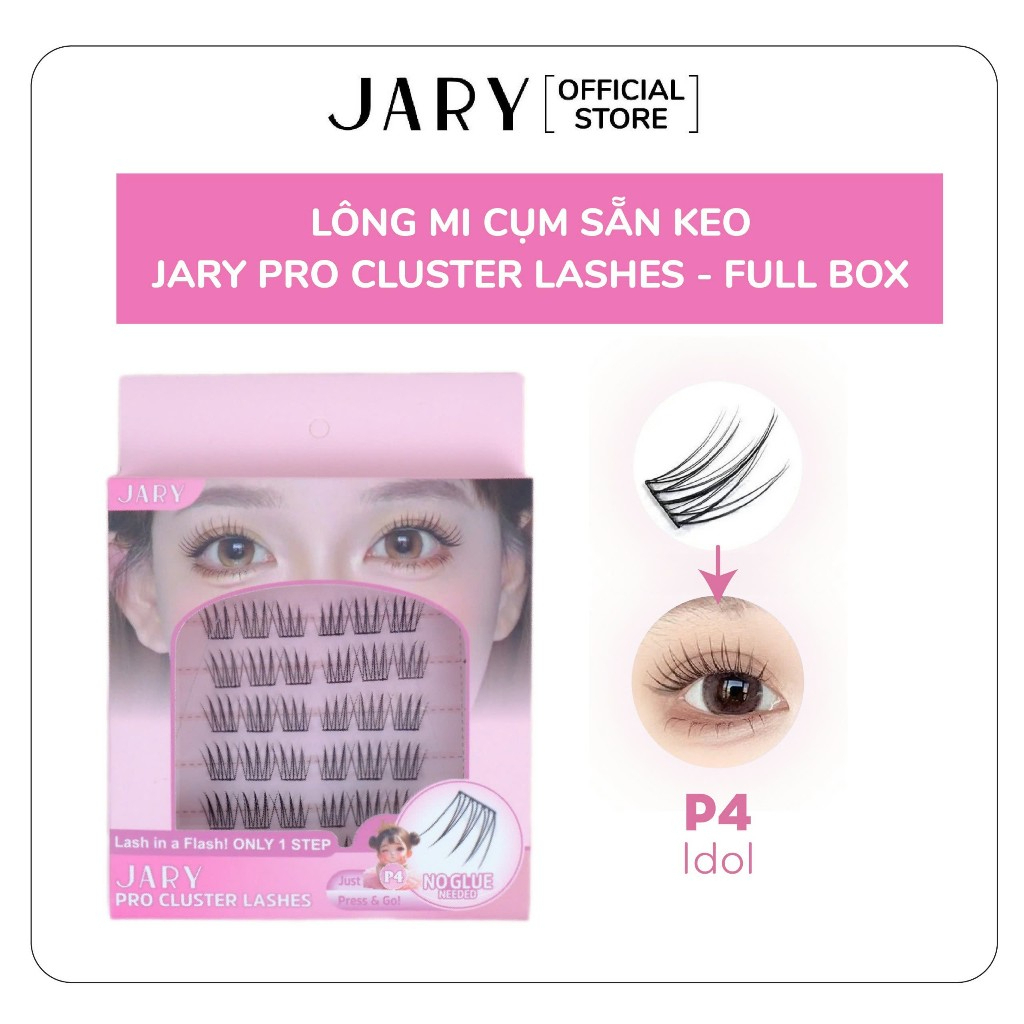 Lông Mi Giả Jary Pro Cluster Lashes Có Sẵn Keo