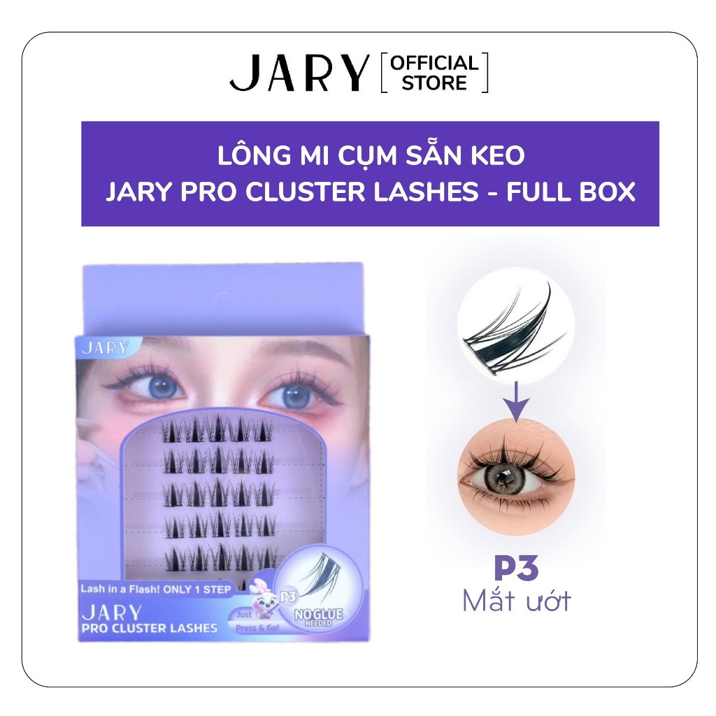 Lông Mi Giả Jary Pro Cluster Lashes Có Sẵn Keo