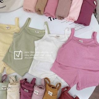 COMBO 3 BỘ TĂM LẠNH 2 DÂY CHO BÉ GÁI SIZE 6-20KG