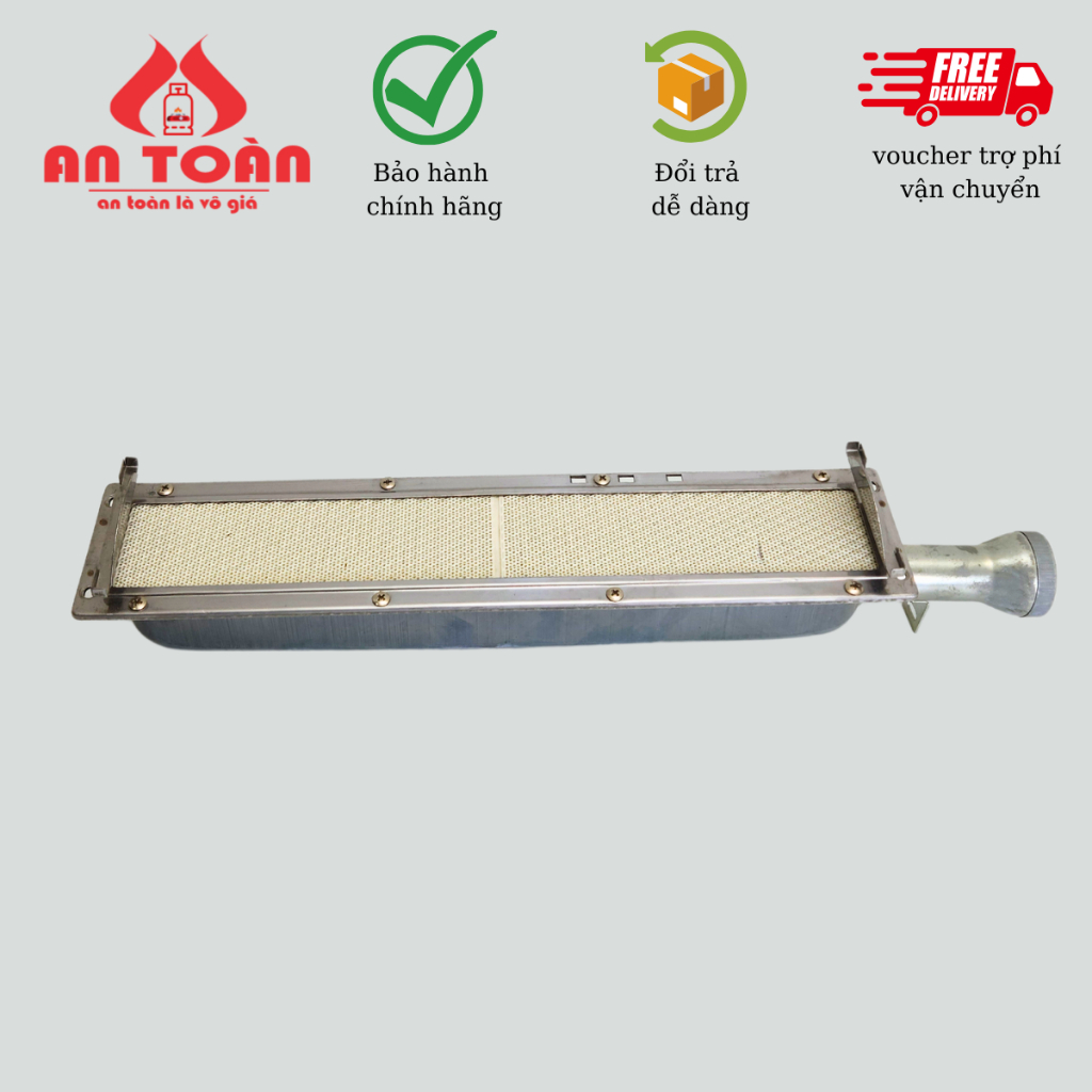 Họng đốt bằng sứ, tấm tản nhiệt inox, hòa khí thay thế bếp nướng gas ...