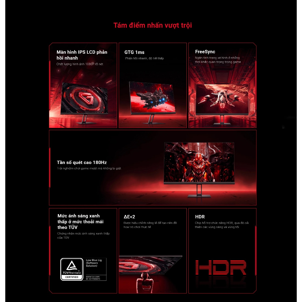 Ảnh Màn hình máy tính Xiaomi Gaming Monitor G24i ELA5625EU - Tốc độ phản hồi nhanh 1ms - Tần số quét 180Hz 2