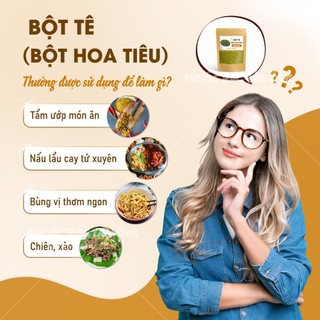 Bột tê Tứ Xuyên 100g, bột hoa tiêu Trung Quốc, gia vị tẩm ướp, thơm ngon, kích thích vị giác