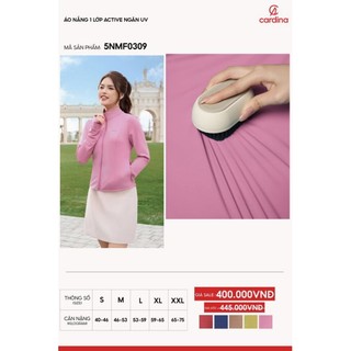 5MNF03 Áo chống nắng nữ thun lạnh 1 lớp CARDINA cao cấp kèm khẩu trang 3 lớp