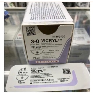 Hộp 12 tép Chỉ phẫu thuật  VICRYL số 3/0 W9120, chỉ khâu Vicryl 3.0 ( hộp 12 tép)
