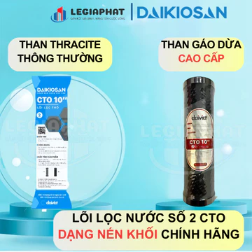[Chính Hãng] Lõi Lọc Nước RO Số 2 Đại Việt - CTO Than Anthracite - Than Hoạt Tính Gáo Dừa - Khử Clo, Khử Mùi, Tạp Chất