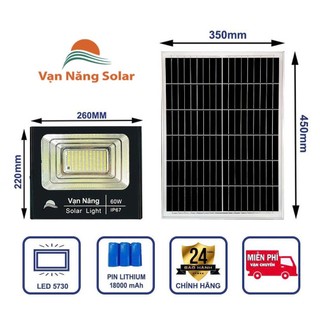 Đèn pha năng lượng mặt trời Vạn Năng Solar 60W
