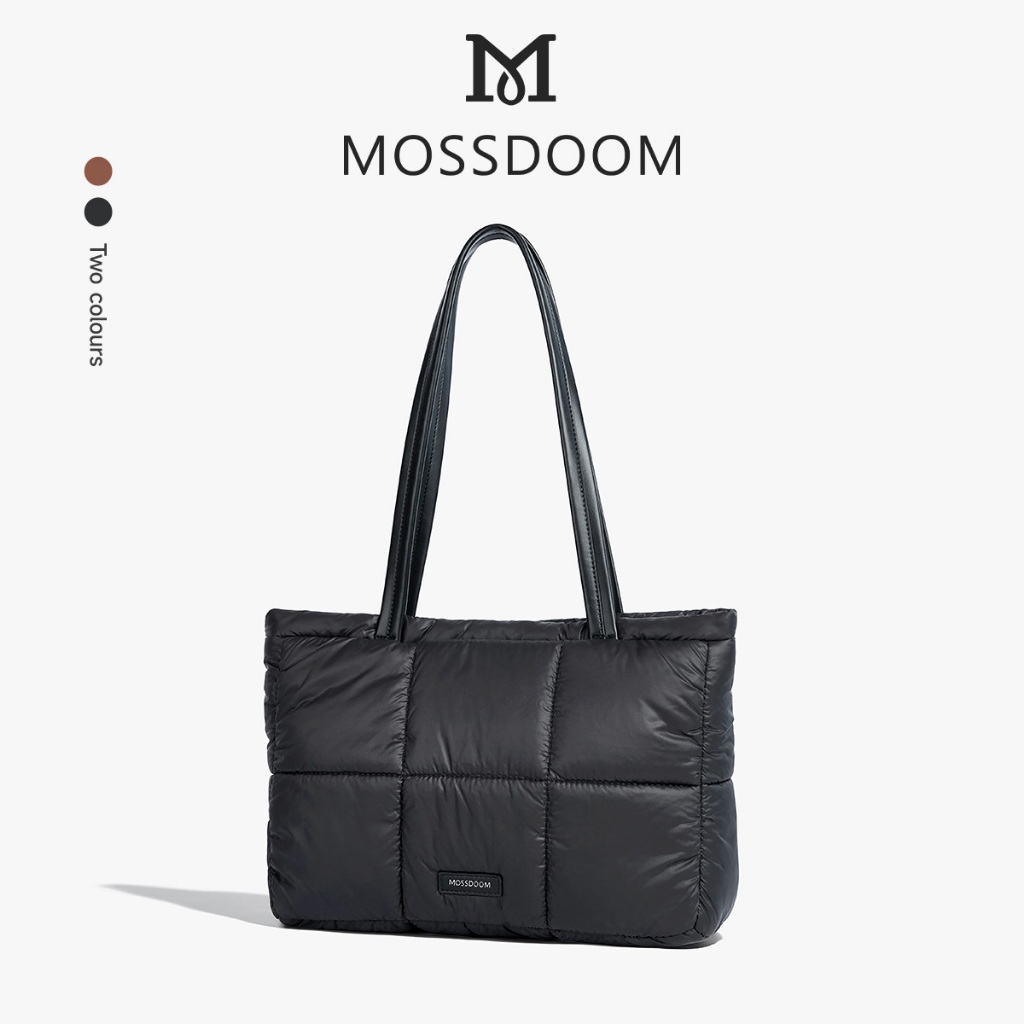 MOSSDOOM Luffie Bag Thiết kế đơn giản kẻ ô màu đặc Túi đeo vai mềm mại ...