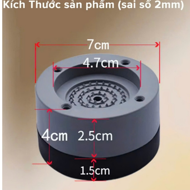 Đế cao su chống rung Máy Giặt, Tủ Lạnh,Chống Ồn, Chống Xê Dịch Giúp Tăng Tuổi Thọ Máy Giặt Hiệu Quả