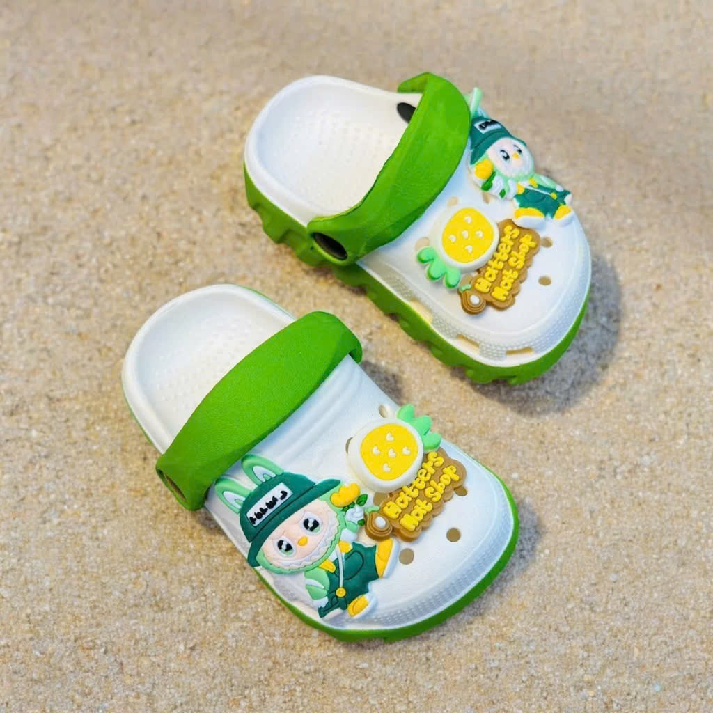 Dép sục thời trang hình labubu viền màu dễ thương mềm êm chân cho bé gái bé trai