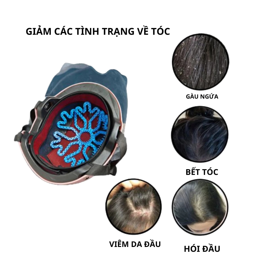 Ảnh Miếng lót silicon nón bảo hiểm thoáng khí giúp bảo vệ đầu và giữ kiểu tóc khi đội nón 2