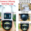 Camera Q26 Z18X mẫu 2026 3 Mắt 2 Màn Hình YooSee , Zoom Xa 16X lấy nét quang học Xem Ban Đêm Có Màu